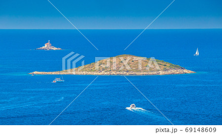 Islands near the Adriatic coast near the Rogoznica village. Islands near the Adriatic coast near the Rogoznica village. 69148609