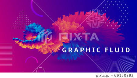 Fluid Abstract. Wave Gradient Wallpaper. Liquid  69150392