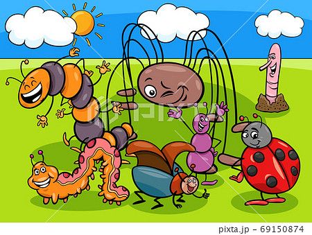 insects and bugs cartoon characters group insects and bugs cartoon characters group 69150874