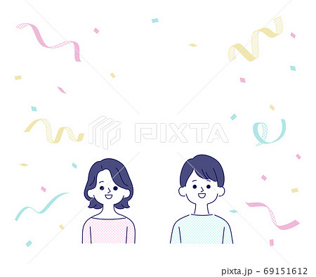 男女と紙吹雪 69151612