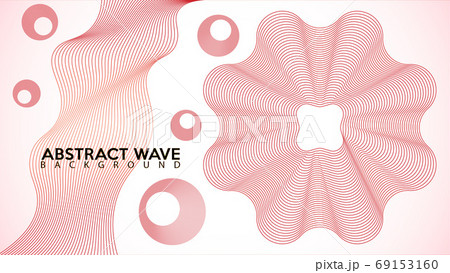 Circular Spectrum Audio Wave Design Vector, Abstract Wave Line B 69153160