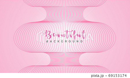 Beautiful Pinky Explosion Background, Abstract Wave Line Design 69153174
