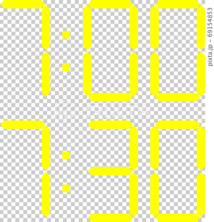 デジタル時計 7時のイラスト素材