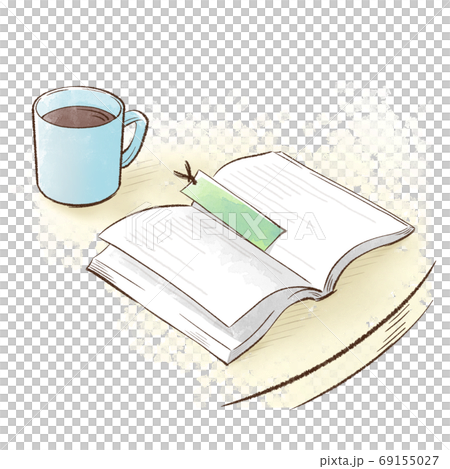 読みかけの本と冷めたコーヒー 69155027