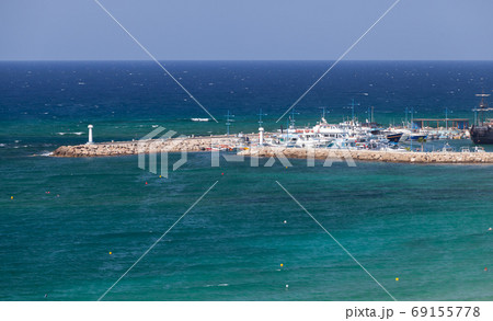 Ayia Napa port entrance at sunny summer day 69155778