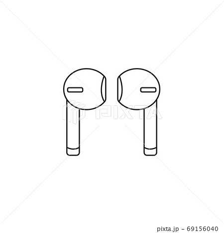 Air pods vector outline icon 69156040