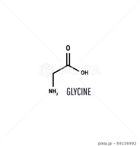 Glycine structural chemical formula on white background 69156992
