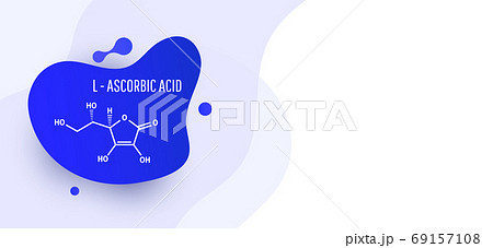 Formula of chemical structure of vitamin C, L 69157108