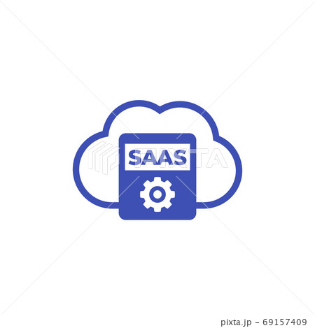 Saas vector icon on white 69157409