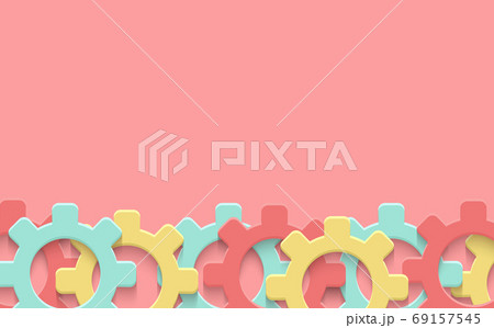 Vector cogs gear colorful art background. Technology clipart 69157545
