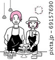 カフェを営む夫婦 69157690