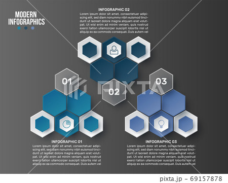 Vector 3D infographic template for presentation. Business data visualization. Abstract elements. Creative concept for infographic. 69157878