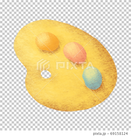 パステル調で描かれたパレット 69158124