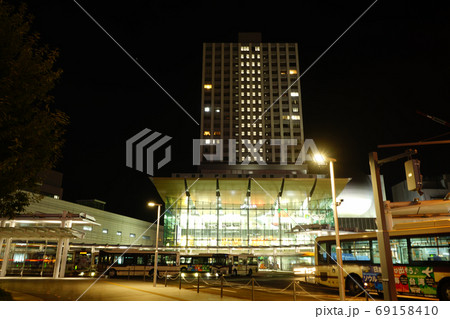 福井市 福井駅西口 恐竜広場 新コロナ福井アラート 夜景 福井市 福井駅西口 恐竜広場 新コロナ福井アラート 夜景 69158410