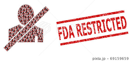 Blacklisted Man Composition of Blacklisted Man Icons and Grunge FDA Restricted Seal Stamp Blacklisted Man Composition of Blacklisted Man Icons and Grunge FDA Restricted Seal Stamp 69159659