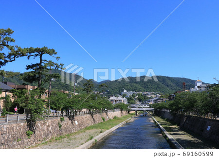 芦屋市 芦屋川と松並木 芦屋市 芦屋川と松並木 69160599