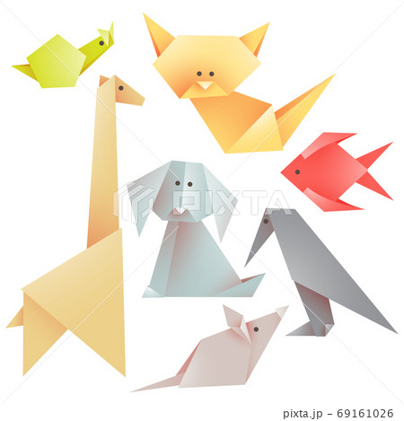 Set of origami animals 69161026
