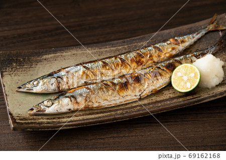 秋刀魚の塩焼き 69162168