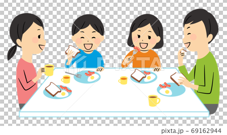 breakfast, family, vector 69162944