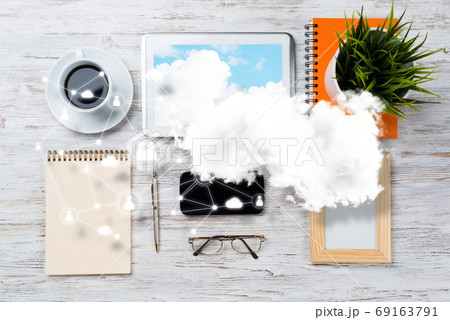 Social communication and global networking concept Social communication and global networking concept 69163791