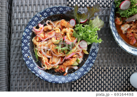 spicy pork or  spicy pork salad, spicy salad 69164498