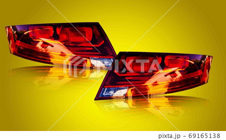 Car tail light led sensor system separate technology in the back Car tail light led sensor system separate technology in the back 69165138