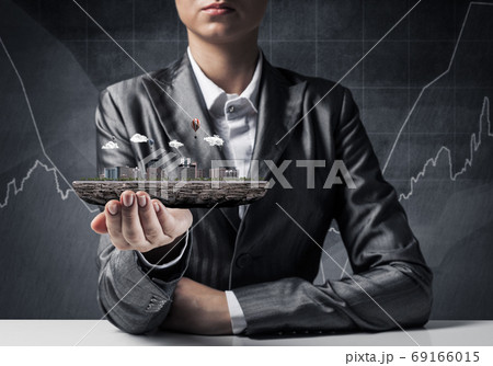 Concept of modern urban development. 69166015