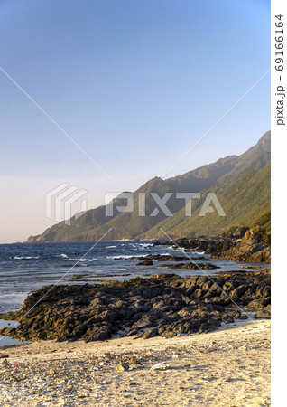 鹿児島県 屋久島のサンゴの浜海水浴場の写真素材