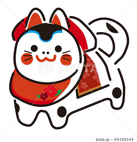 日本文化素材 縁起物狛犬のイラスト素材