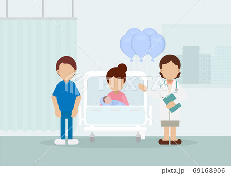 Maternity ward with doctor 69168906