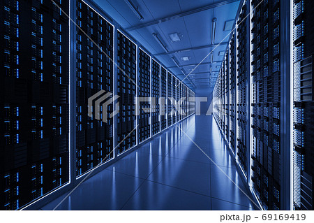 Server room with server tower 69169419