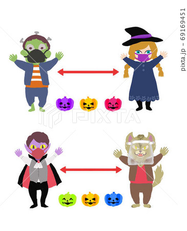 ハロウィン ソーシャルディスタンス ハロウィン ソーシャルディスタンス 69169451