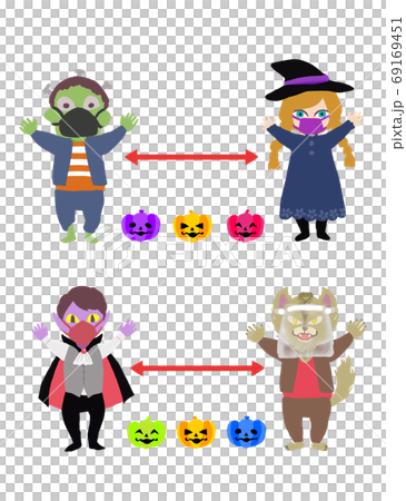 ハロウィン ソーシャルディスタンス ハロウィン ソーシャルディスタンス 69169451