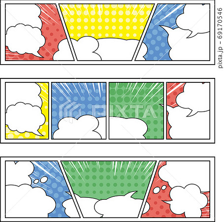 Comic Concentrated Line Frame Division Speech Stock Illustration