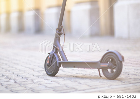 Eco friendly transport electro scooter city transport ride 69171402