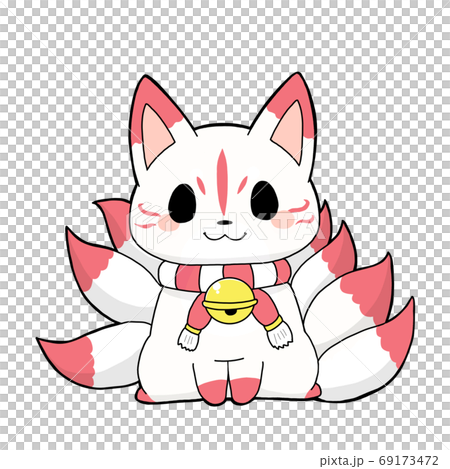 九尾の白狐のイラスト素材 [69173472] - PIXTA