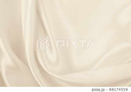Smooth elegant golden silk or satin luxury cloth texture as wedd 69174559