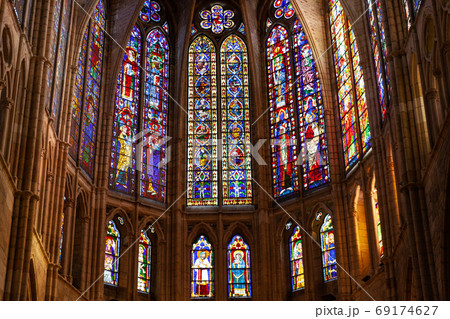 Interior of Leon Cathedral, Spain Interior of Leon Cathedral, Spain 69174627