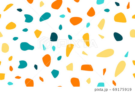 Terrazzo seamless pattern. Pastel colors. Marble. Abstract background. 69175919