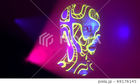 Concept of artificial intelligence female head art 69176145