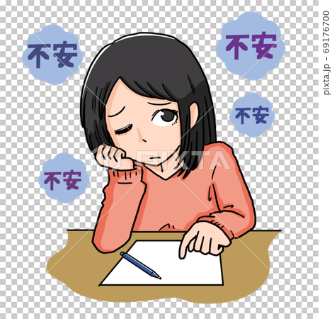 不安が頭から離れない女性 69176700