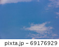 Blue sky with white clouds,  blue sky background, copy space 69176929