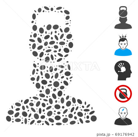 Oval Mosaic Head Weight Stress 69176942