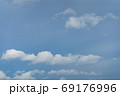Blue sky with white clouds,  blue sky background, copy space 69176996