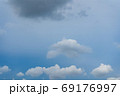 Blue sky with white clouds,  blue sky background, copy space 69176997