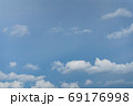 Blue sky with white clouds,  blue sky background, copy space 69176998