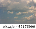 Blue sky with white clouds,  blue sky background, copy space 69176999