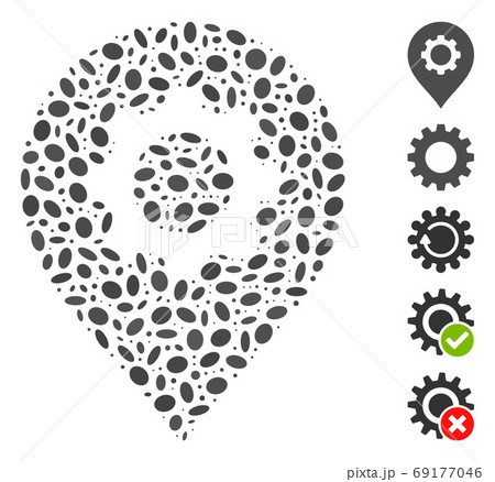 Dotted Mosaic Gear Factory Marker 69177046
