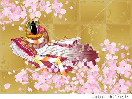 平安イメージイラスト 物具装束の女性のイラスト素材