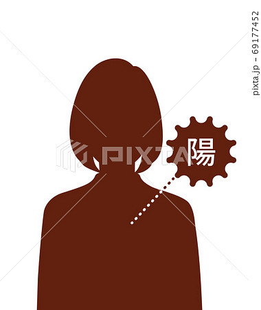 ウイルス感染_アイコン 女性 ウイルス感染_アイコン 女性 69177452